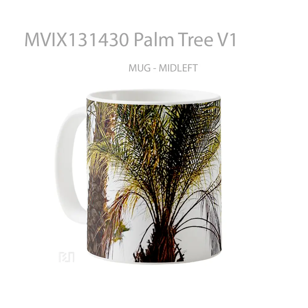 Mug Palm Tree V1 Gelas Pemandangan Alam - All-side / Desain