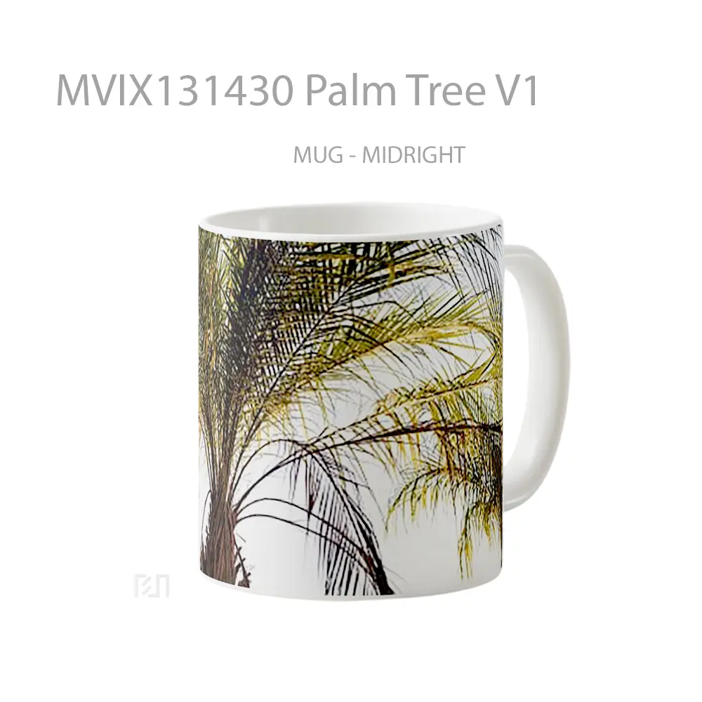 Mug Palm Tree V1 Gelas Pemandangan Alam - All-side / Desain