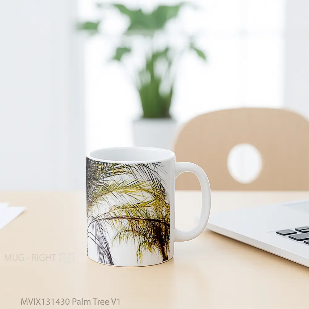 Mug Palm Tree V1 Gelas Pemandangan Alam - All-side / Desain