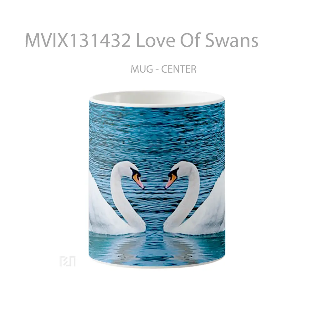 Mug Love Of Swans Gelas Keramik Unik
