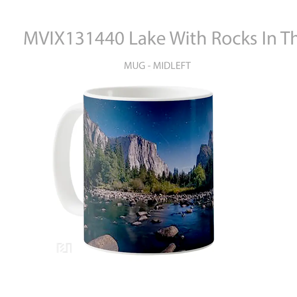 Mug Lake With Rocks In The Forest Gelas Pemandangan Alam - All-side / Desain