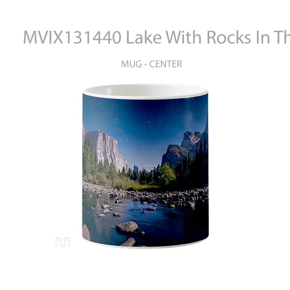 Mug Lake With Rocks In The Forest Gelas Pemandangan Alam