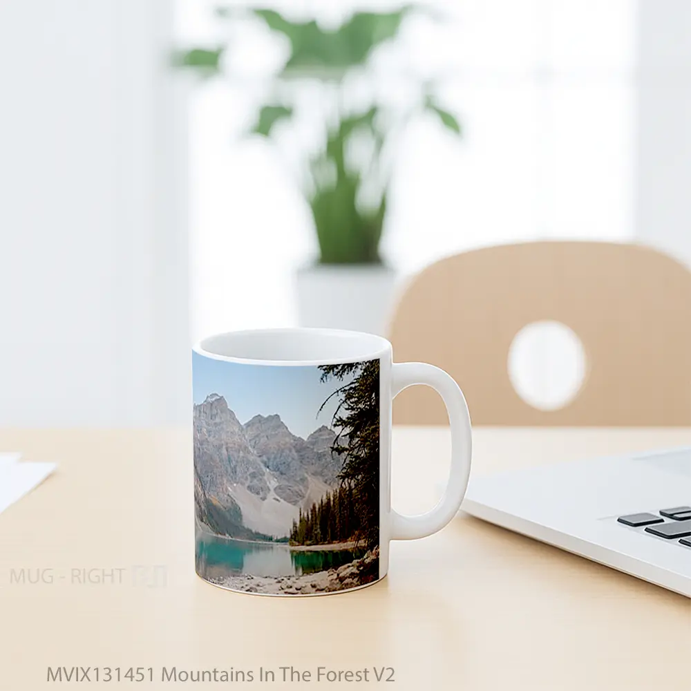 Mug Mountains In The Forest V2 Gelas Pemandangan Alam - All-side / Desain