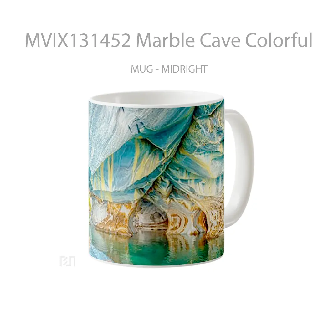 Mug Marble Cave Colorful Gelas Pemandangan Alam - All-side / Desain