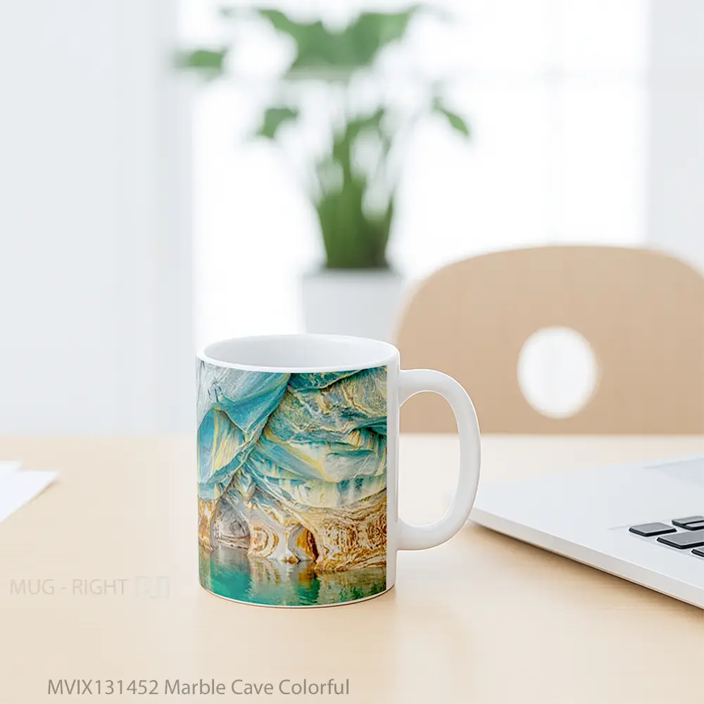 Mug Marble Cave Colorful Gelas Pemandangan Alam - All-side / Desain