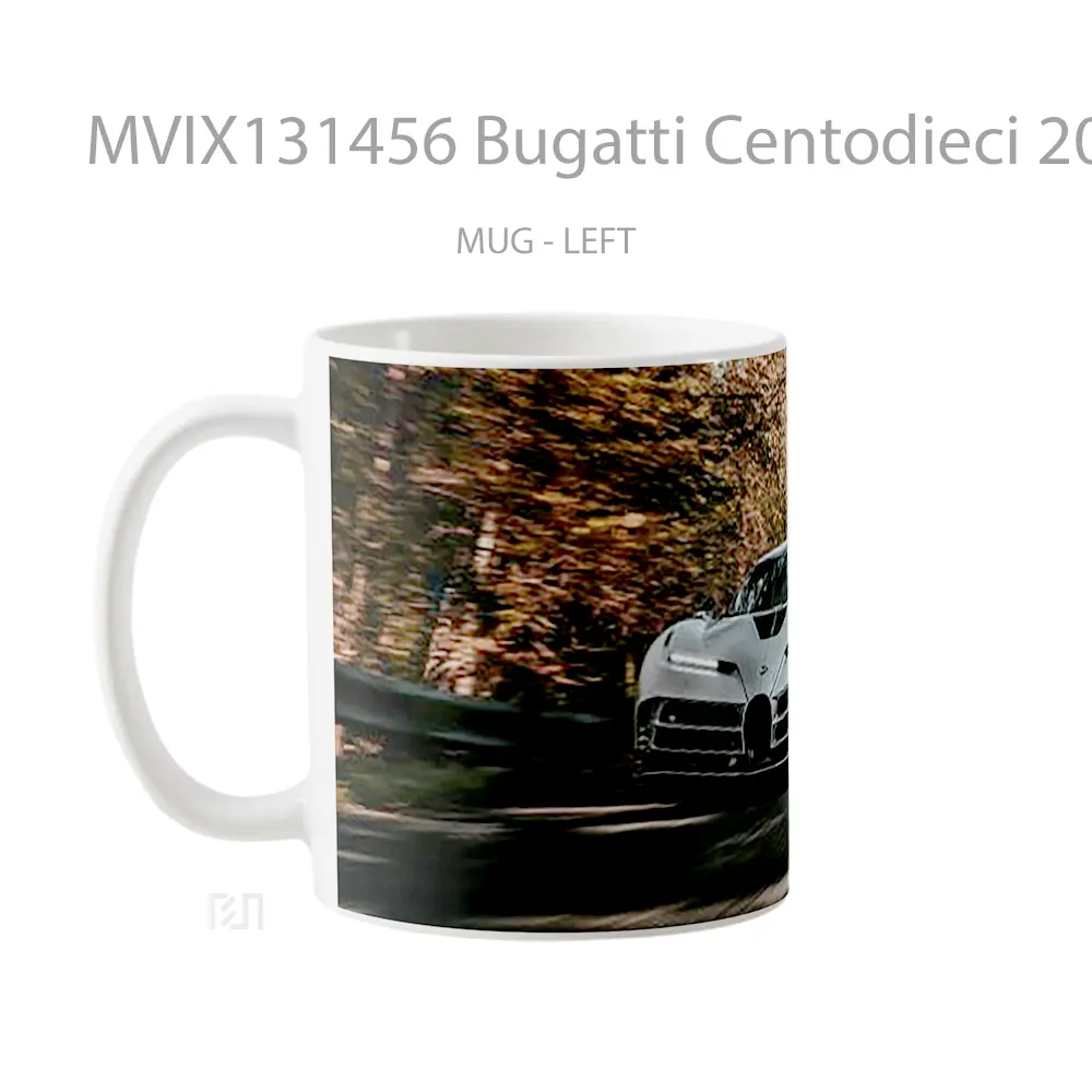 Mug Bugatti Centodieci 2022 Cangkir Mobil - All-side / Desain