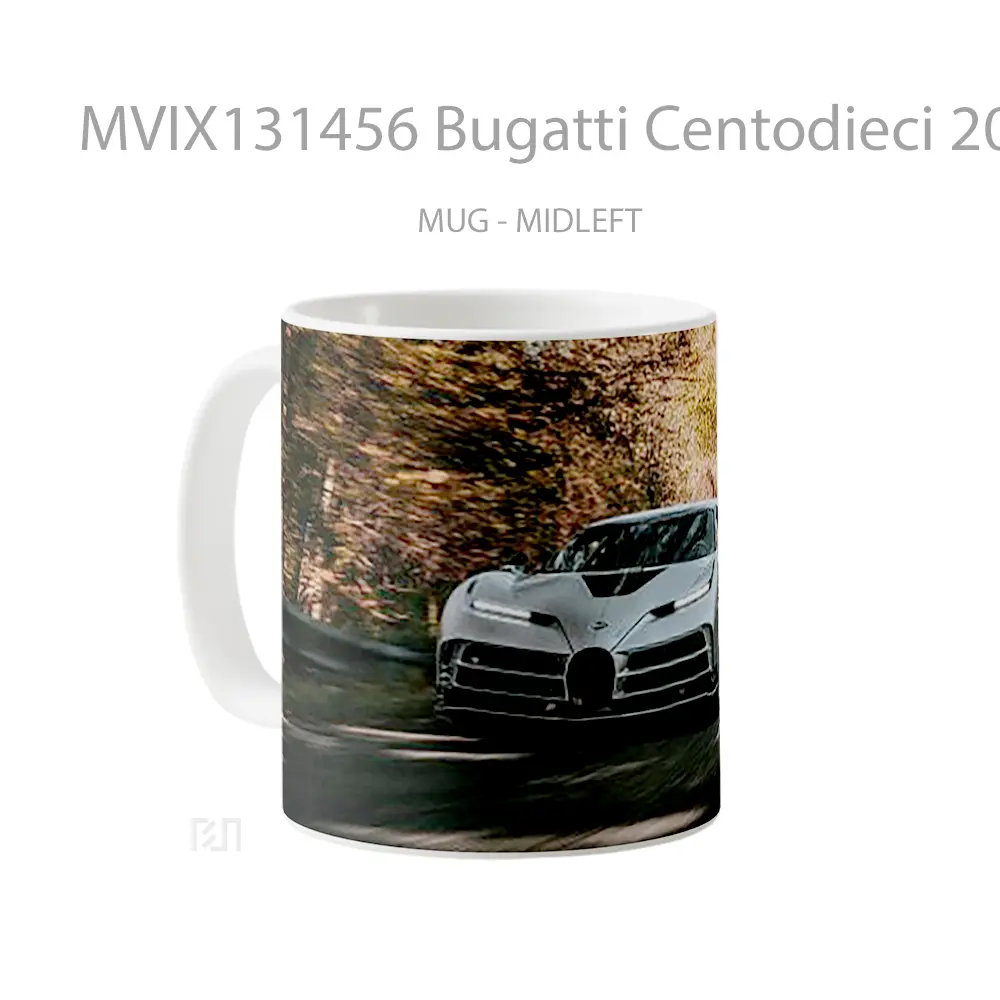 Mug Bugatti Centodieci 2022 Cangkir Mobil - All-side / Desain
