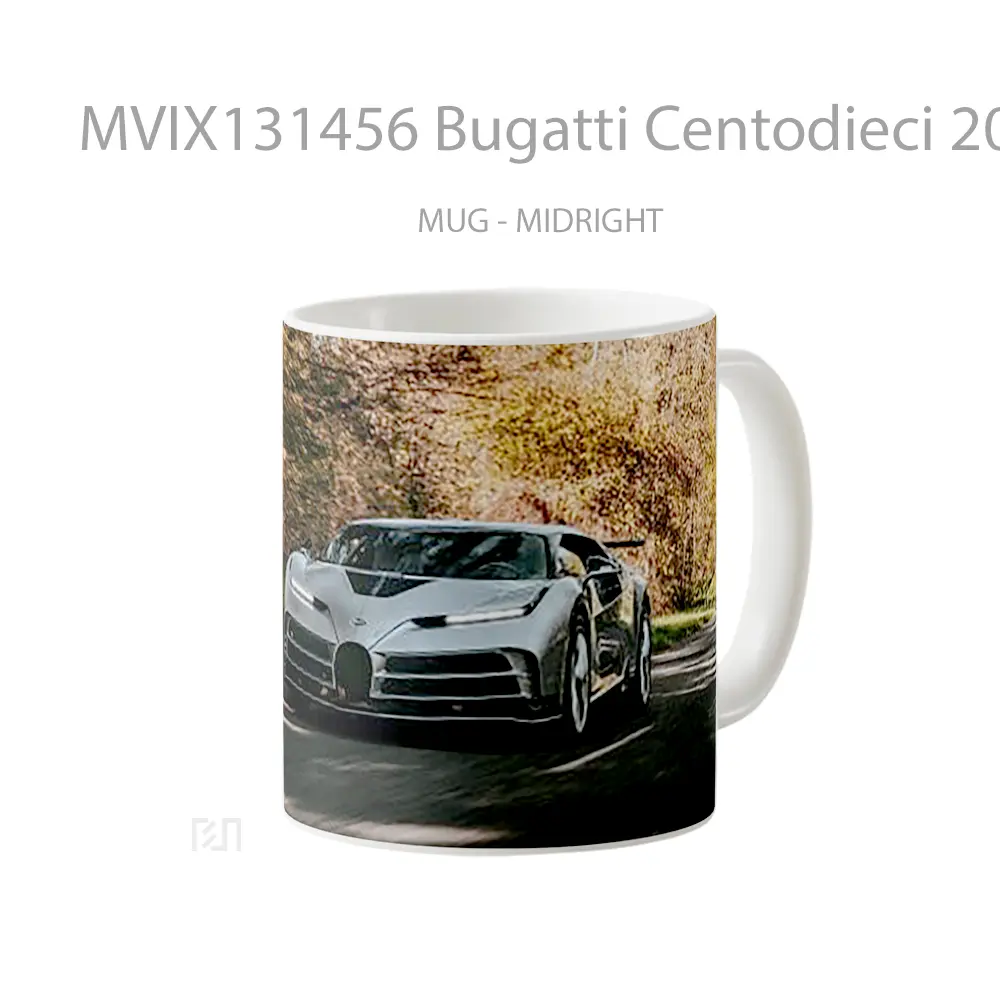 Mug Bugatti Centodieci 2022 Cangkir Mobil - All-side / Desain