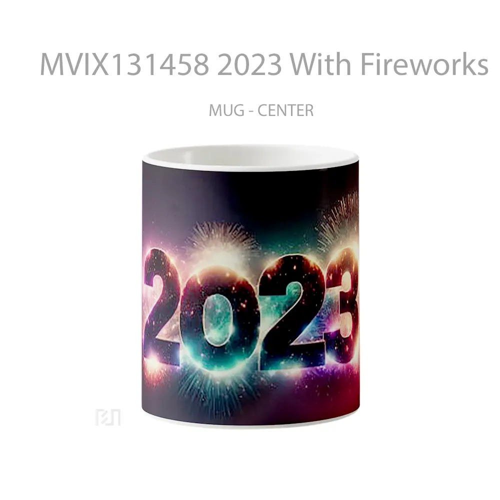 Mug 2023 With Fireworks Gelas Keramik Unik
