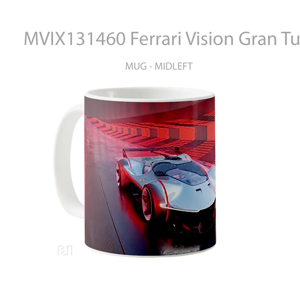 Mug Ferrari Vision Gran Turismo Supercar Gelas Superhero - All-side / Desain