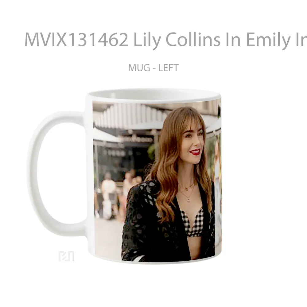Mug Lily Collins In Emily In Paris Gelas Keramik Unik - All-side / Desain