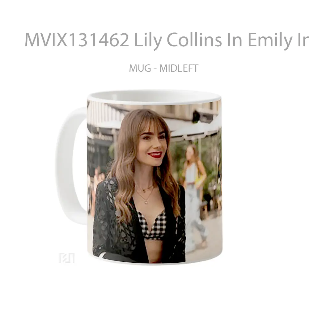 Mug Lily Collins In Emily In Paris Gelas Keramik Unik - All-side / Desain