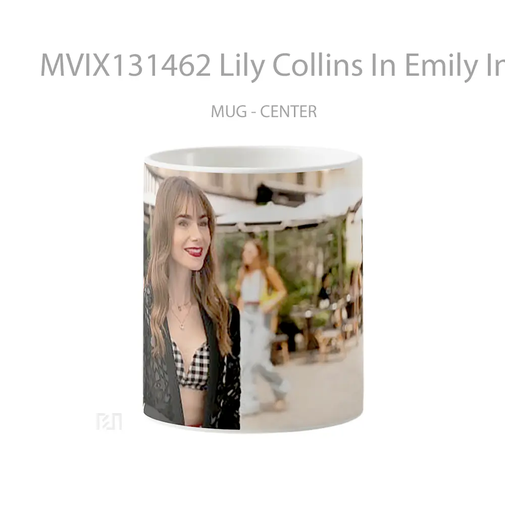 Mug Lily Collins In Emily In Paris Gelas Keramik Unik