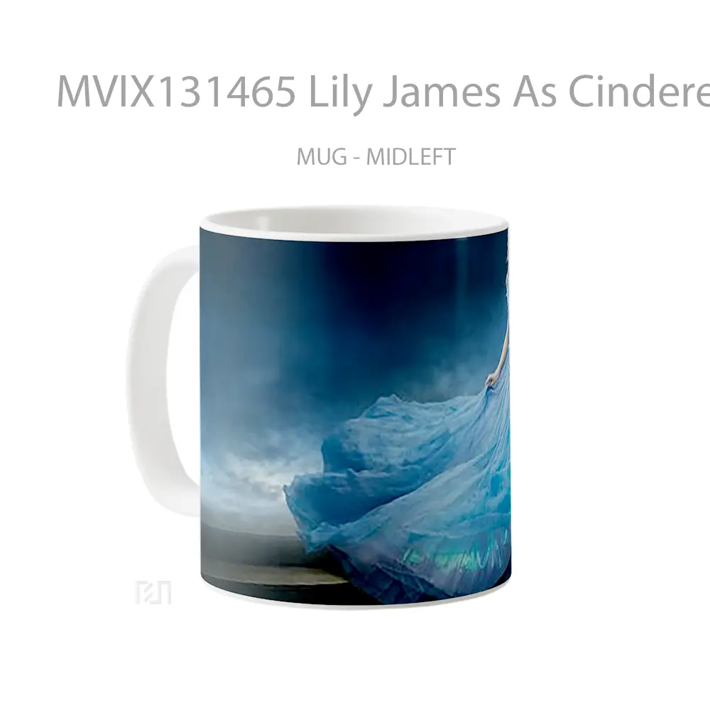 Mug Lily James As Cinderella Gelas Keramik Unik - All-side / Desain