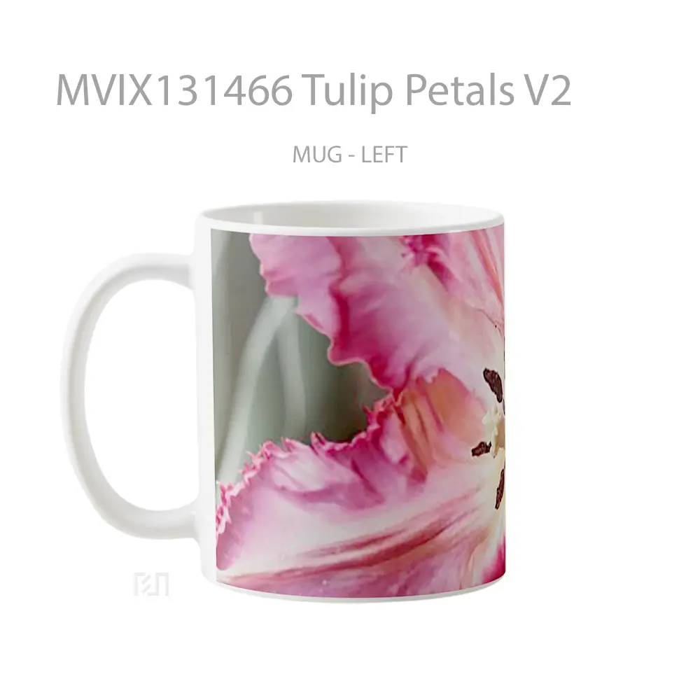 Mug Tulip Petals V2 Gelas Keramik Unik - All-side / Desain