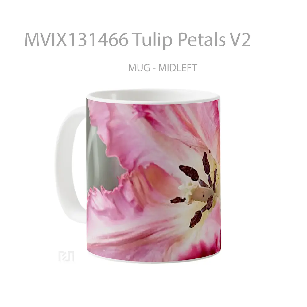 Mug Tulip Petals V2 Gelas Keramik Unik - All-side / Desain