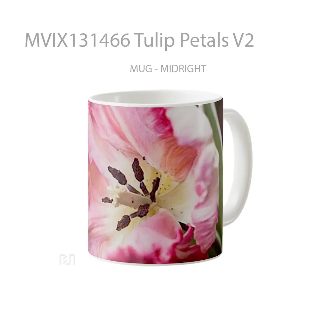 Mug Tulip Petals V2 Gelas Keramik Unik - All-side / Desain