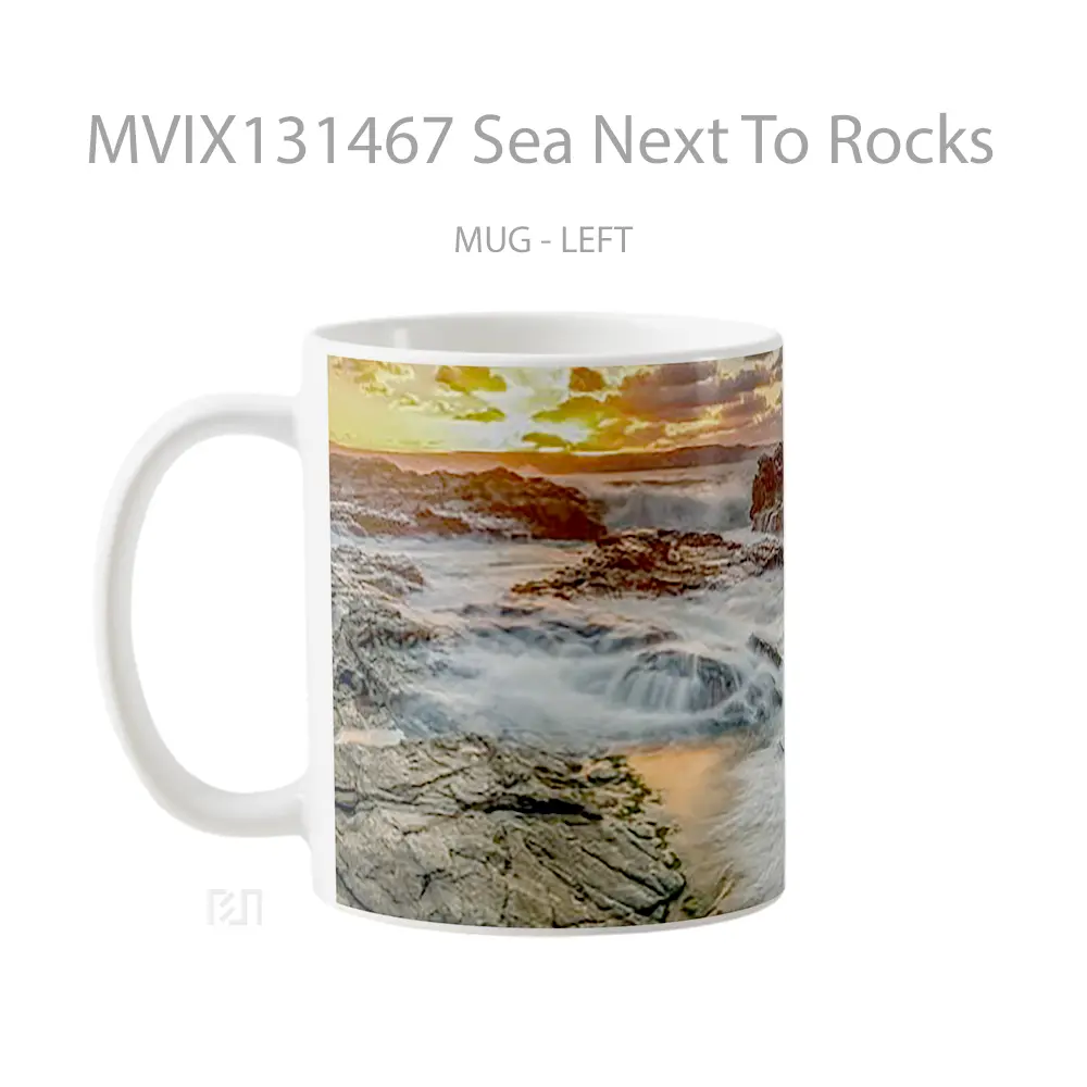 Mug Sea Next To Rocks Gelas Pemandangan Alam - All-side / Desain
