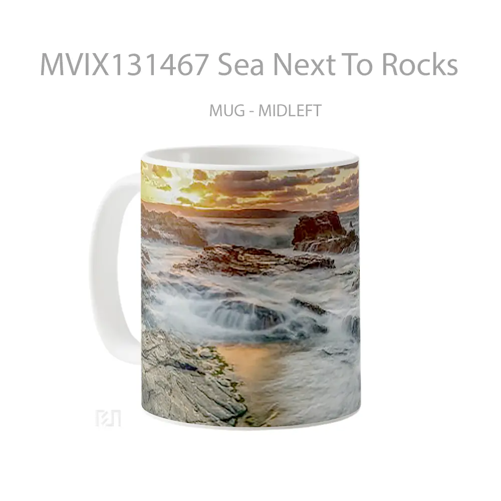Mug Sea Next To Rocks Gelas Pemandangan Alam - All-side / Desain