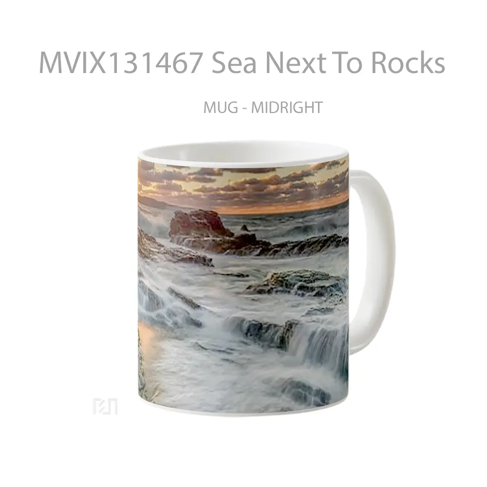 Mug Sea Next To Rocks Gelas Pemandangan Alam - All-side / Desain