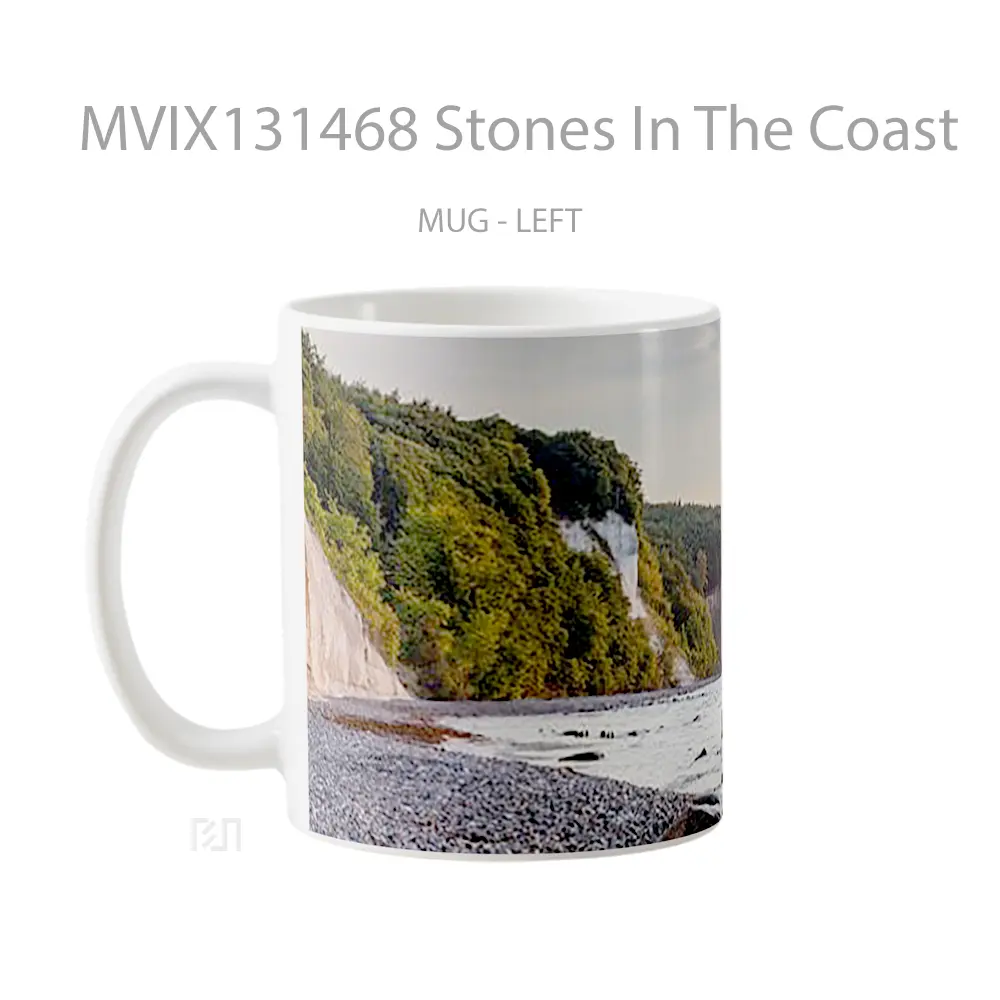 Mug Stones In The Coast Gelas Keramik Unik - All-side / Desain