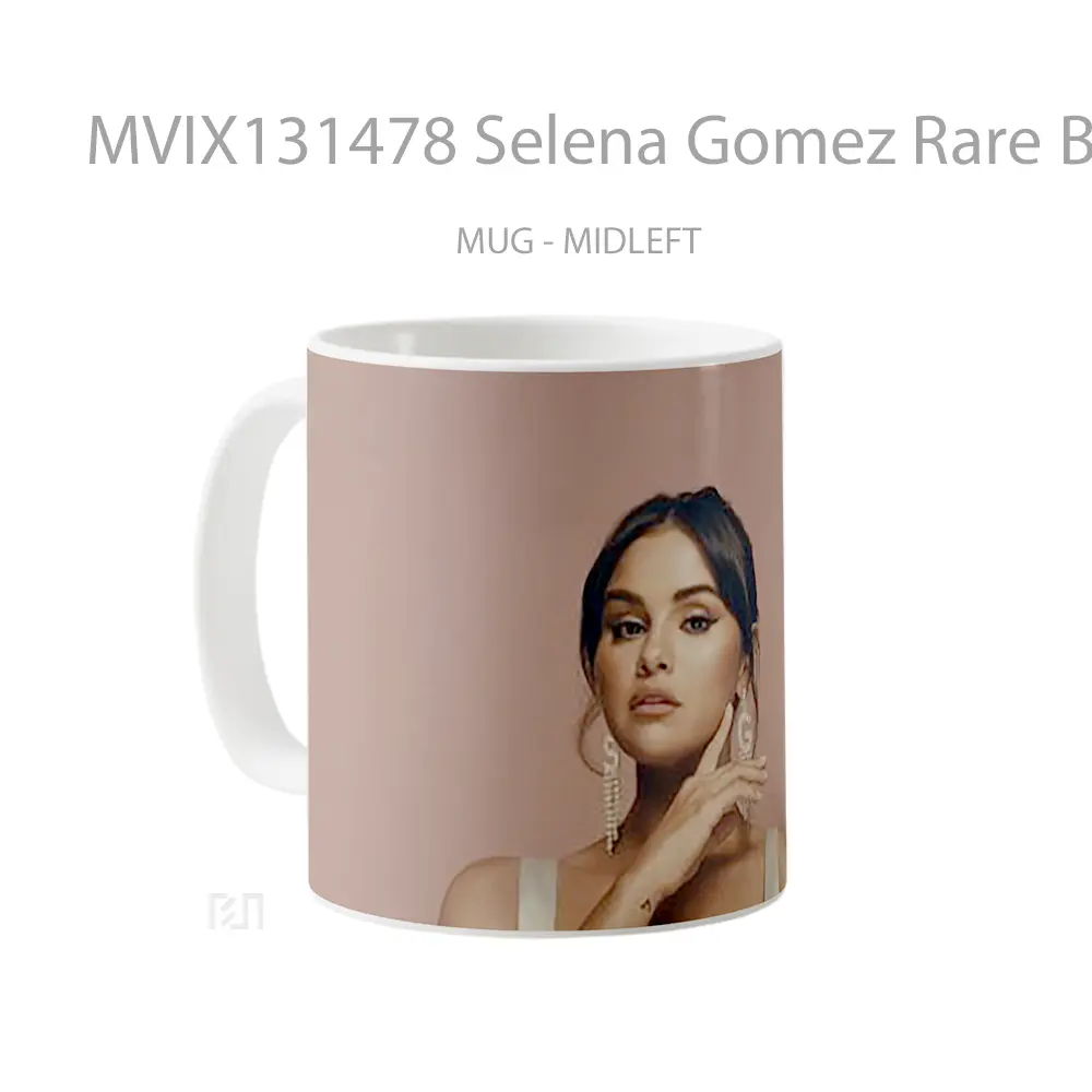 Mug Selena Gomez Rare Beauty Gelas Selebriti - All-side / Desain