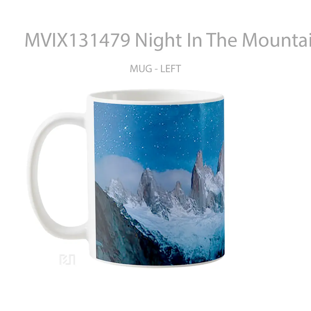 Mug Night In The Mountains V2 Gelas Pemandangan Alam - All-side / Desain