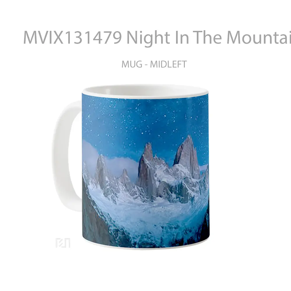 Mug Night In The Mountains V2 Gelas Pemandangan Alam - All-side / Desain