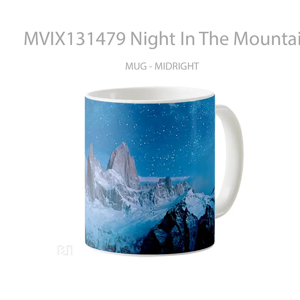 Mug Night In The Mountains V2 Gelas Pemandangan Alam - All-side / Desain