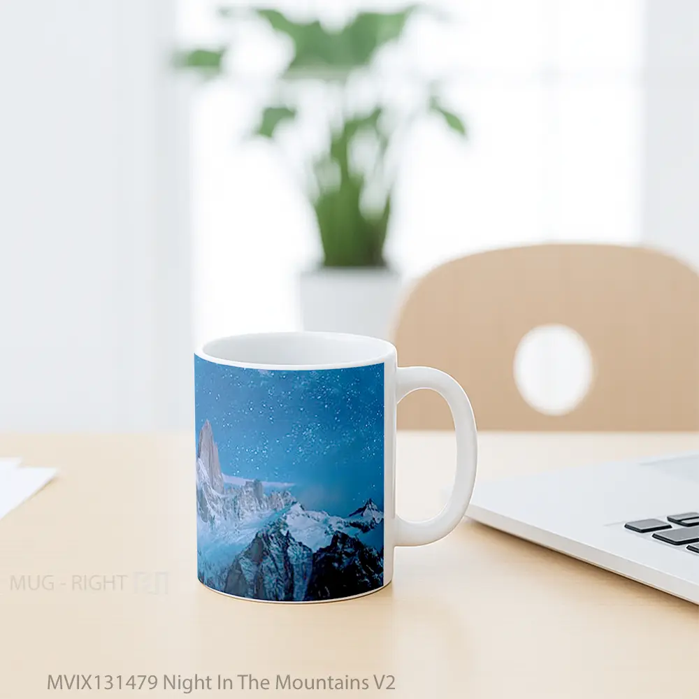 Mug Night In The Mountains V2 Gelas Pemandangan Alam - All-side / Desain
