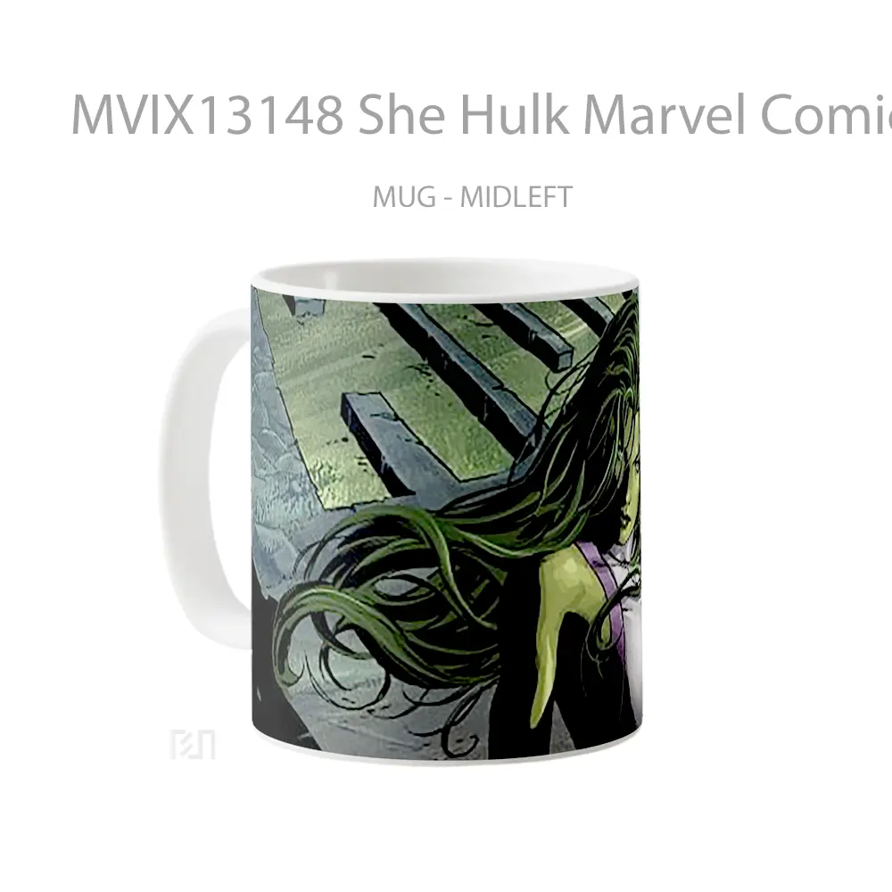 Mug She Hulk Marvel Comics Gelas Superhero - All-side / Desain