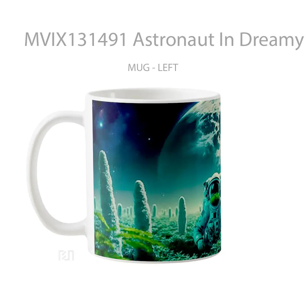 Mug Astronaut In Dreamy Land Gelas Astronomi - All-side / Desain