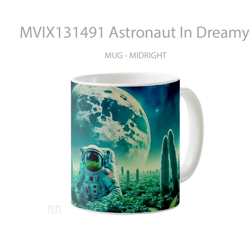 Mug Astronaut In Dreamy Land Gelas Astronomi - All-side / Desain