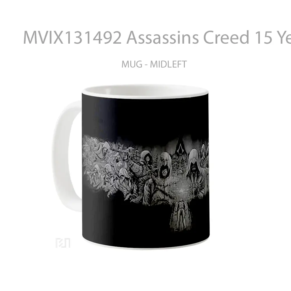 Mug Assassins Creed 15 Year Anniversary Cangkir Gamer - All-side / Desain