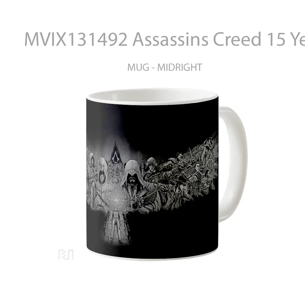 Mug Assassins Creed 15 Year Anniversary Cangkir Gamer - All-side / Desain