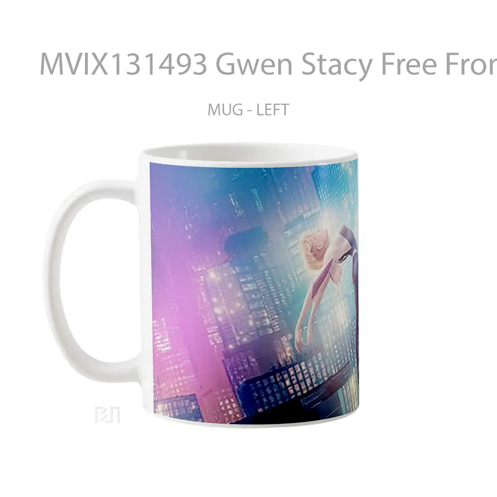 Mug Gwen Stacy Free From Freedom Gelas Superhero - All-side / Desain