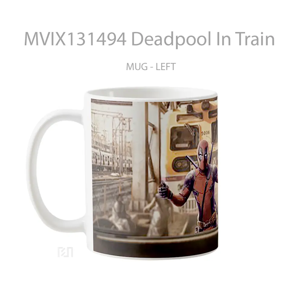 Mug Deadpool In Train Gelas Superhero - All-side / Desain