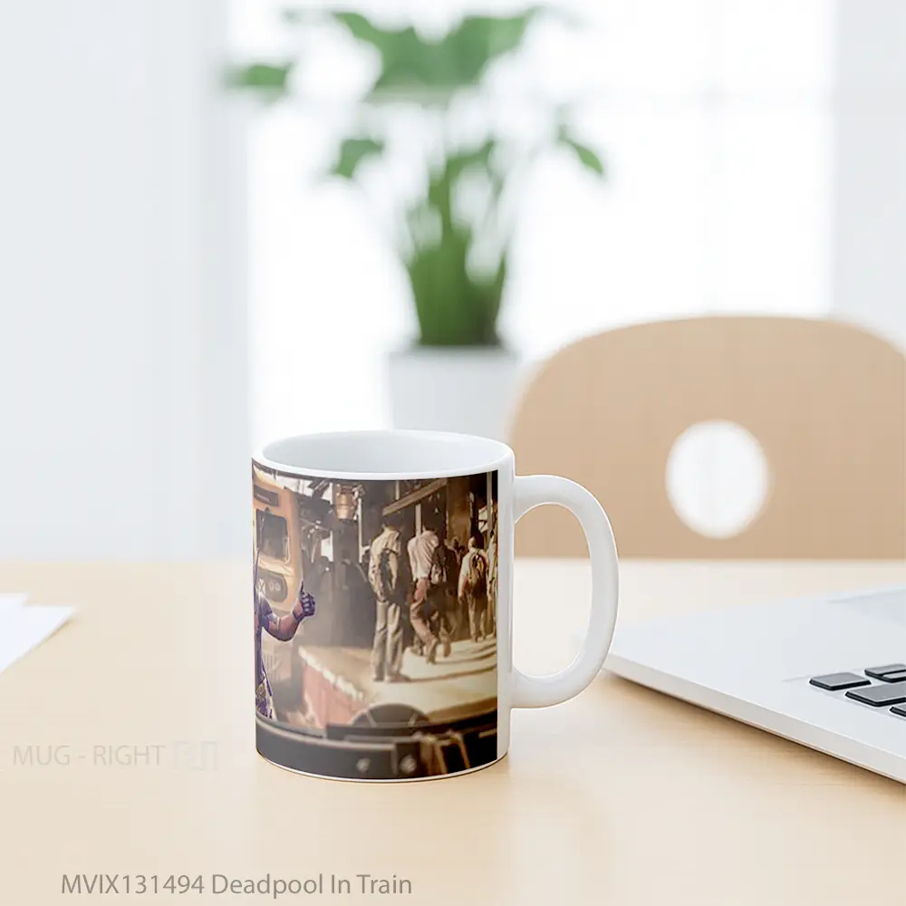 Mug Deadpool In Train Gelas Superhero - All-side / Desain