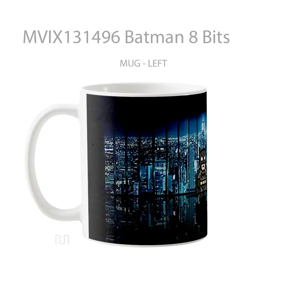 Mug Batman 8 Bits Gelas Superhero - All-side / Desain
