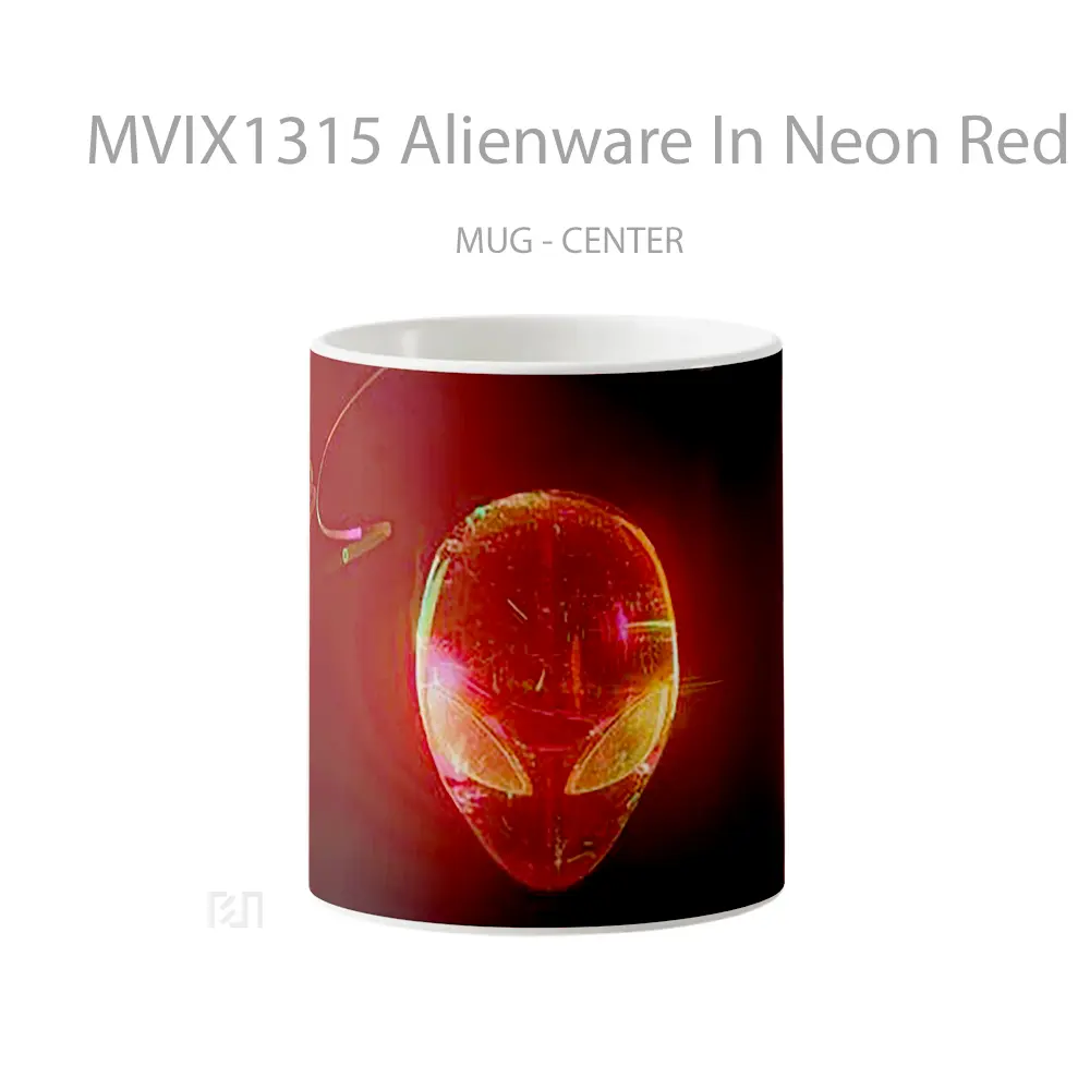 Mug Alienware In Neon Red Gelas Keramik Unik