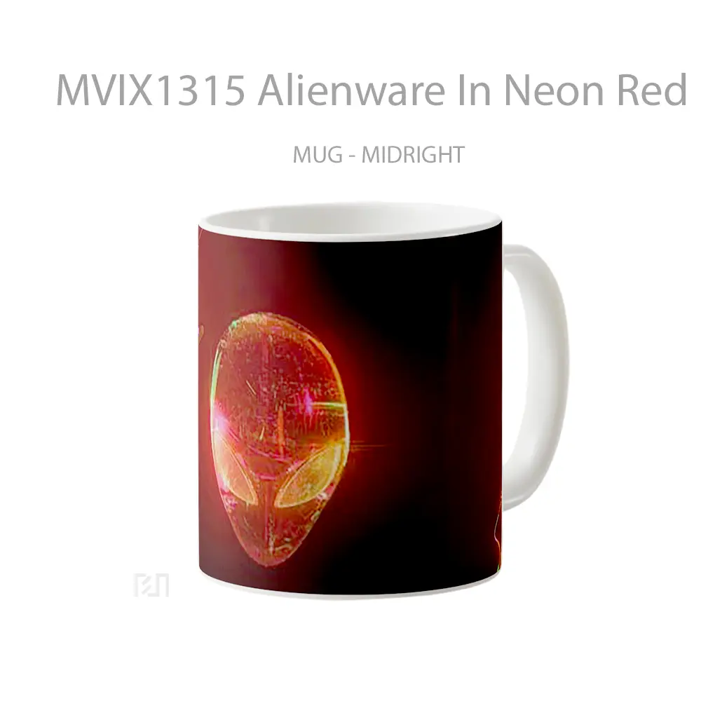 Mug Alienware In Neon Red Gelas Keramik Unik - All-side / Desain