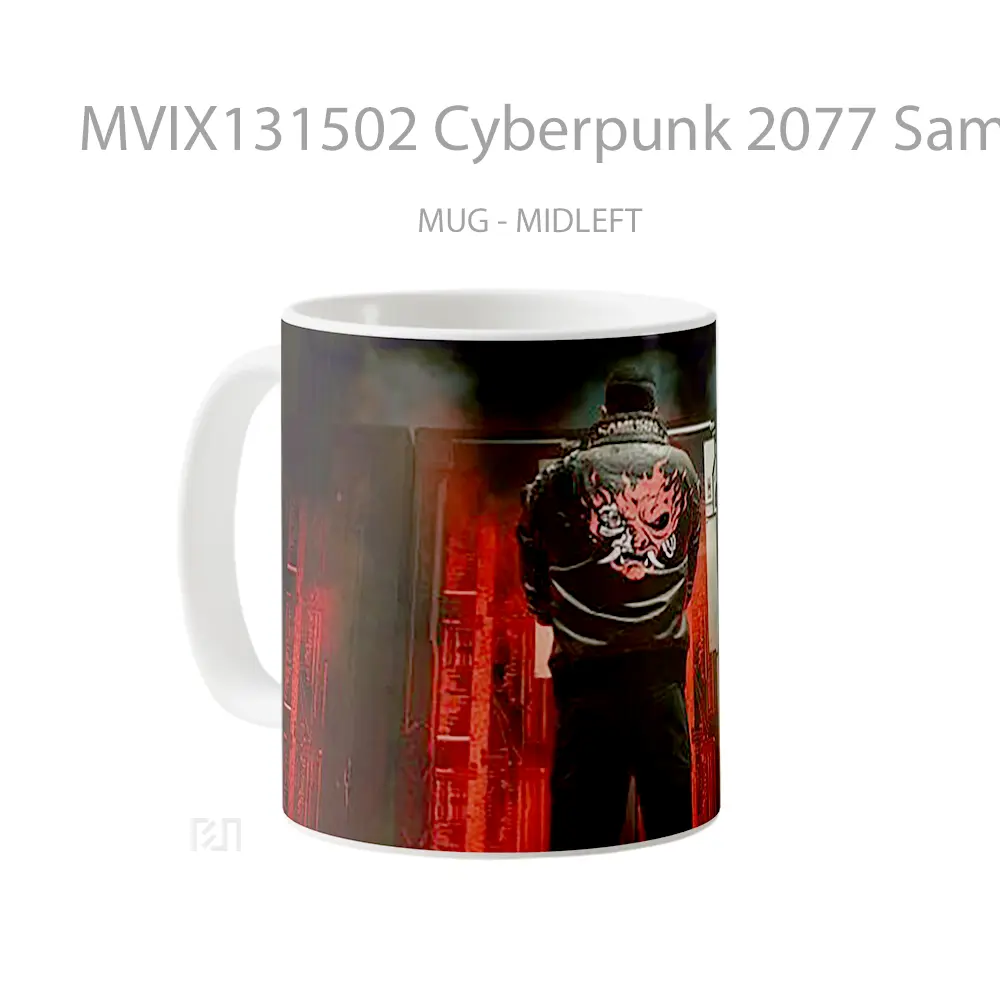 Mug Cyberpunk 2077 Samurai Guy Cangkir Gamer - All-side / Desain