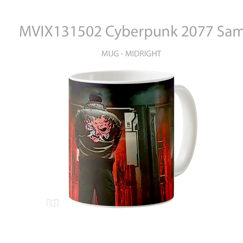 Mug Cyberpunk 2077 Samurai Guy Cangkir Gamer - All-side / Desain