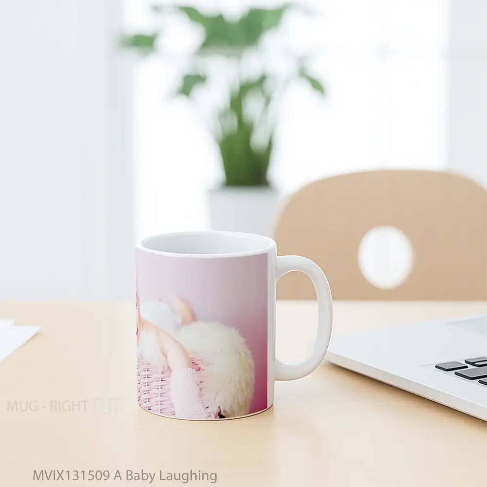 Mug A Baby Laughing Gelas Keramik Unik - All-side / Desain