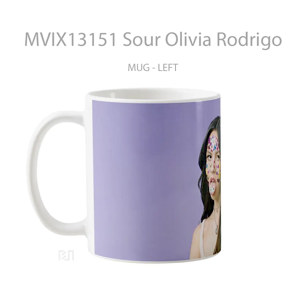 Mug Sour Olivia Rodrigo Gelas Selebriti - All-side / Desain