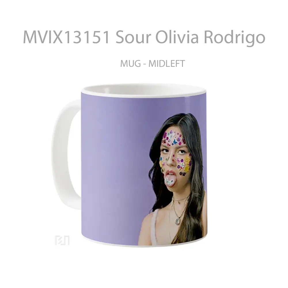 Mug Sour Olivia Rodrigo Gelas Selebriti - All-side / Desain