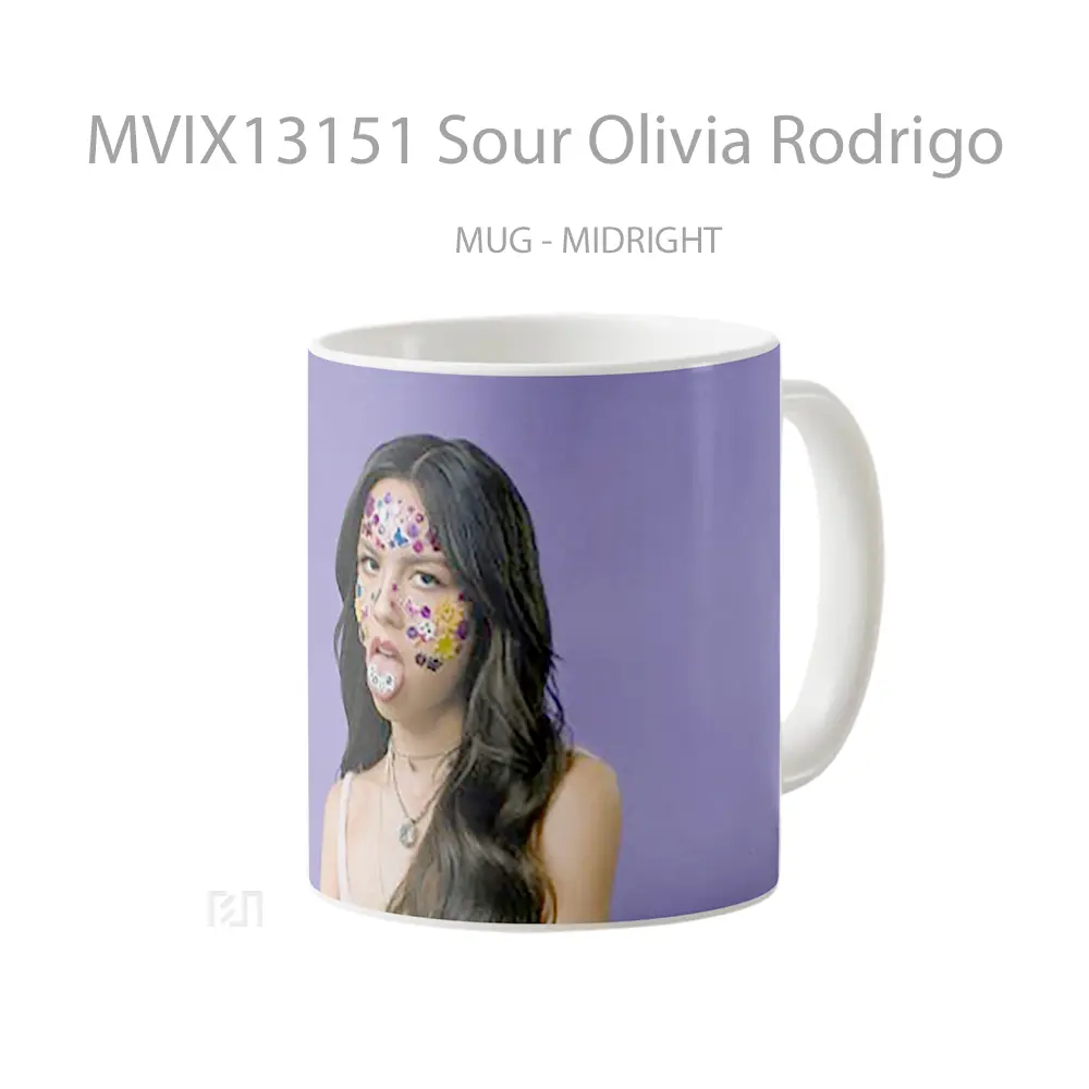 Mug Sour Olivia Rodrigo Gelas Selebriti - All-side / Desain