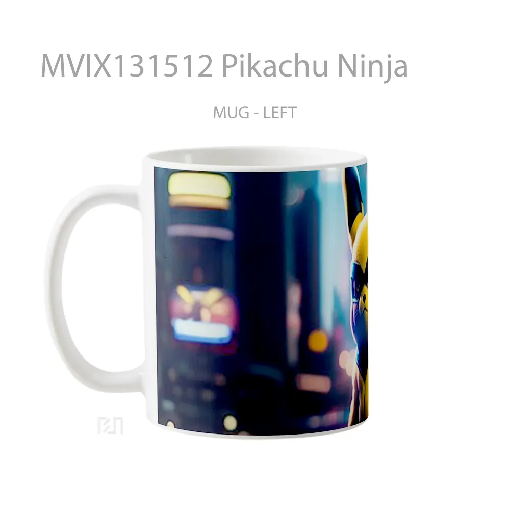 Mug Pikachu Ninja Gelas Keramik Unik - All-side / Desain