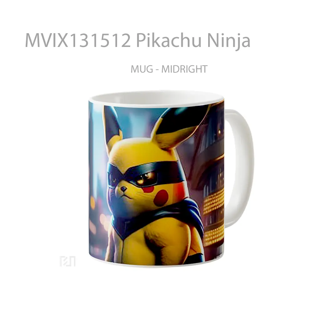 Mug Pikachu Ninja Gelas Keramik Unik - All-side / Desain