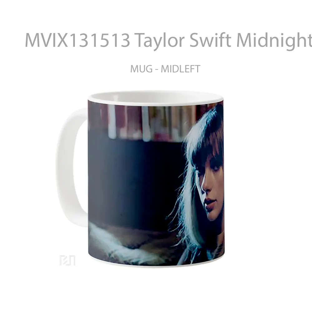 Mug Taylor Swift Midnights Gelas Selebriti - All-side / Desain